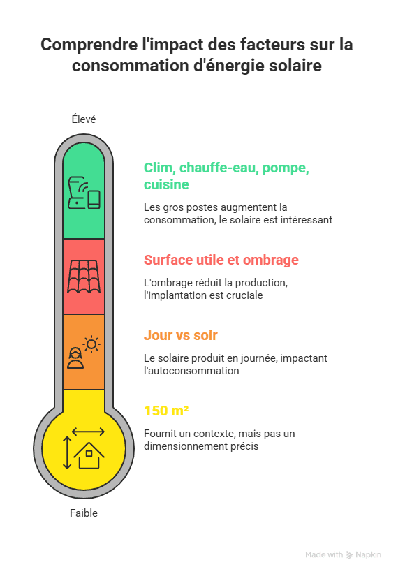 Puissance panneau solaire pour une maison 150m2