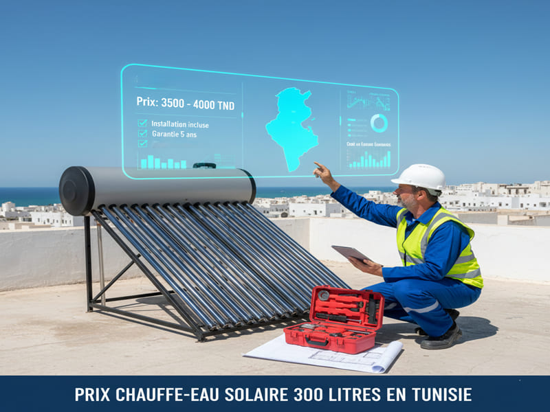 prix d'un chauffe-eau solaire 300 litres Tunisie
