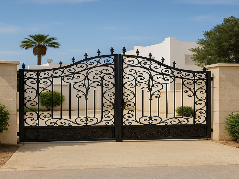 Portail en fer forgé sur mesure en Tunisie