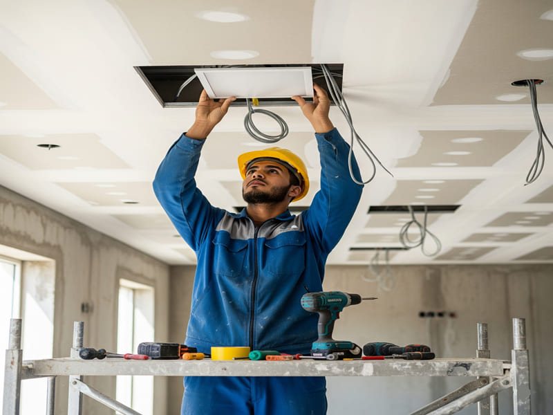 Faux plafond staff éclairage en Tunisie : guide complet 2025