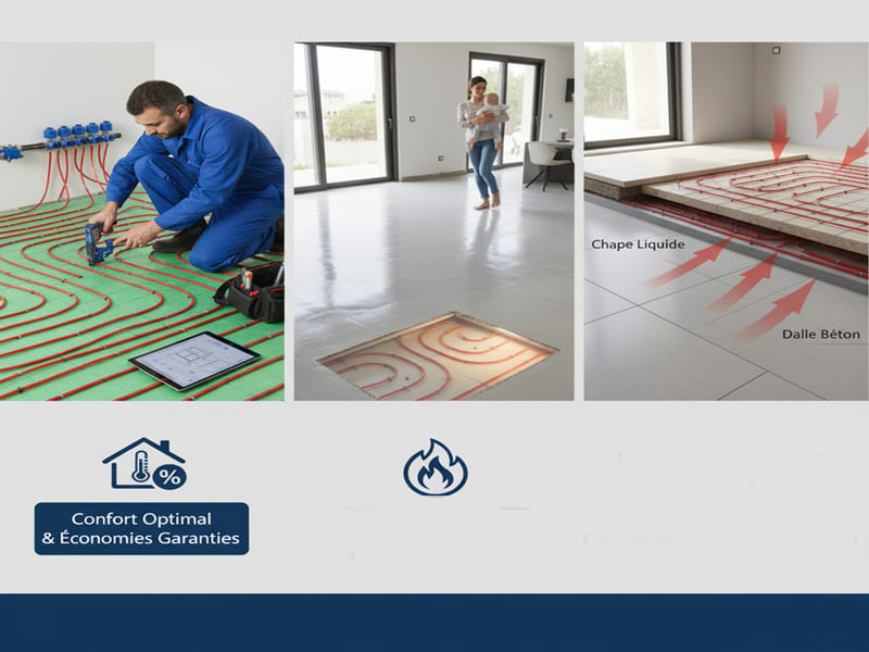 Installation plancher chauffant hydraulique Tunisie