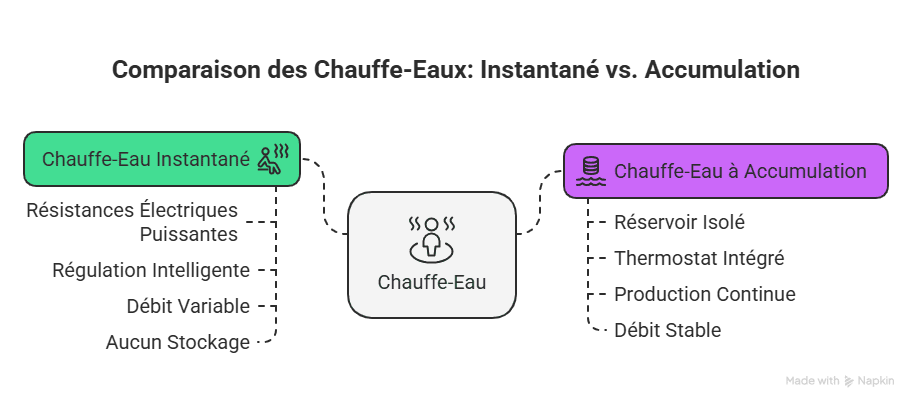 chauffe-eau instantané ou à accumulation