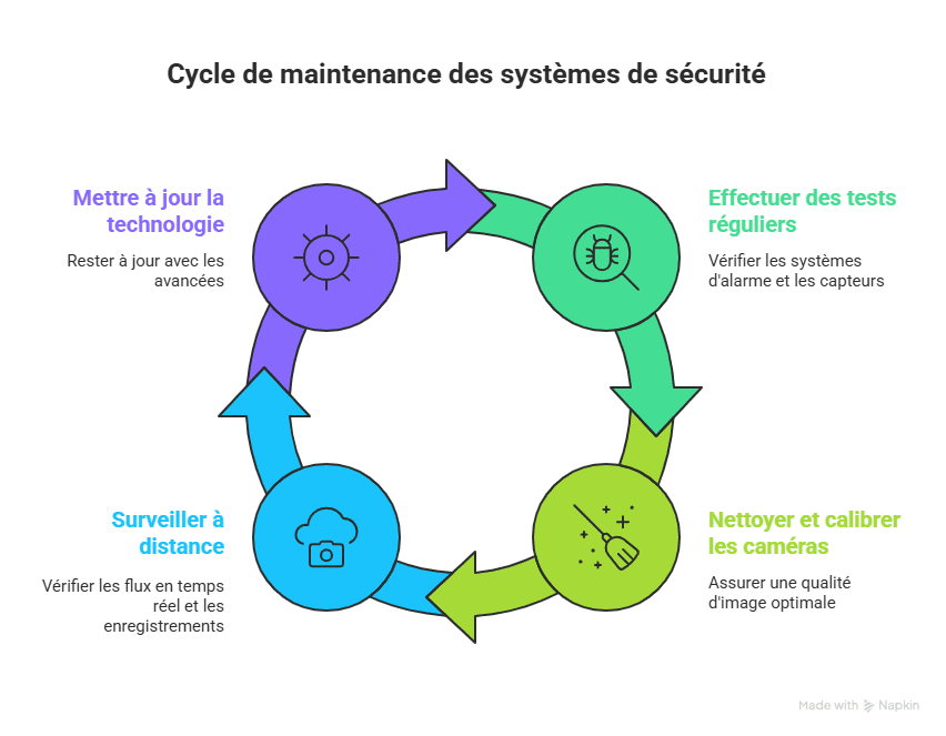 maintenance système alarme et caméra