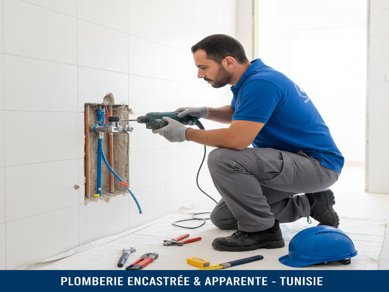 plomberie encastrée ou apparente Tunisie