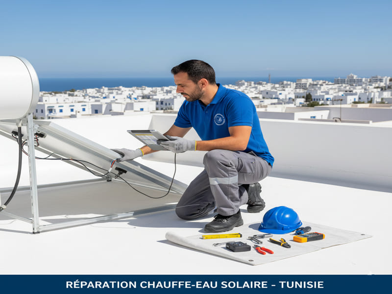 réparation chauffe eau solaire Tunisie