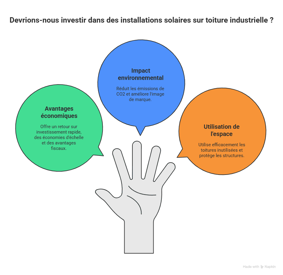 Installations solaires en toiture industrielle