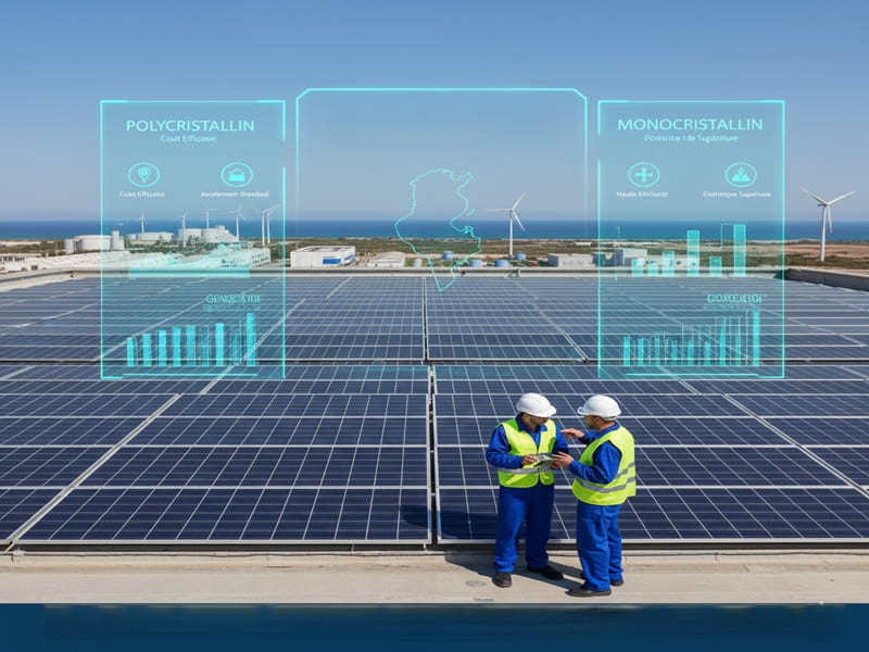 Quels types de panneaux photovoltaïques sont utilisés dans l'industrie tunisienne