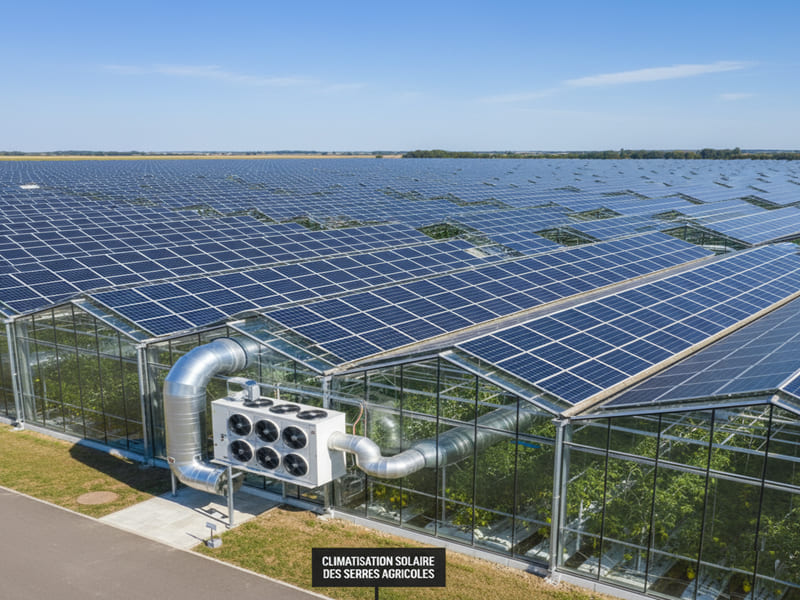 Solaire pour la climatisation des serres agricole Tunisie