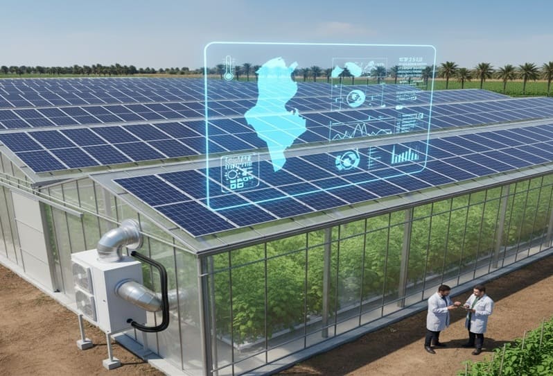 Solaire pour la climatisation des serres agricole en Tunisie