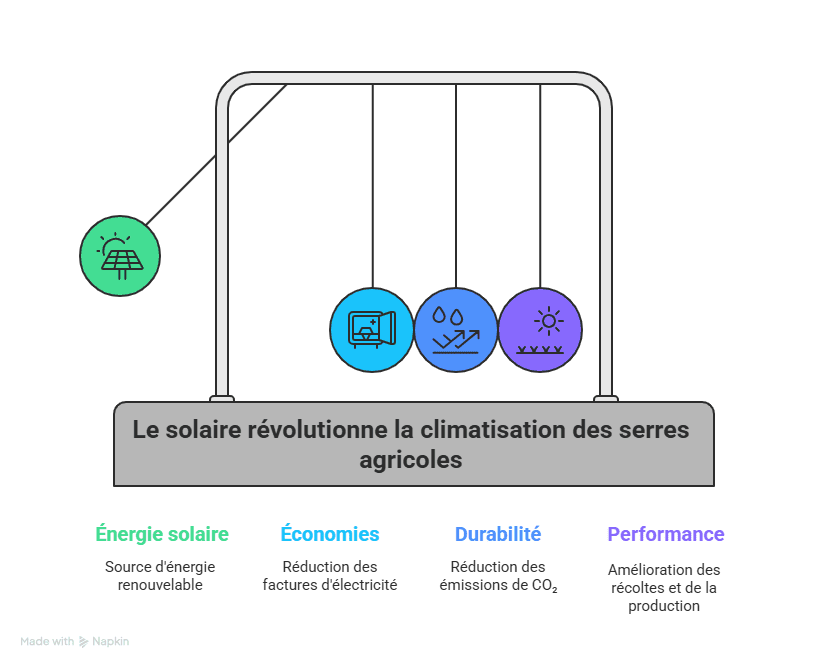 Solaire pour la climatisation des serres agricole
