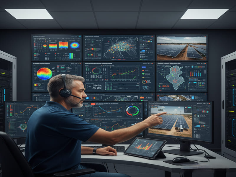 Système monitoring photovoltaïque industrielle Tunisie