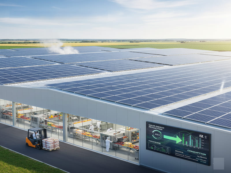 Utilisation de panneaux photovoltaïques dans l'industrie agroalimentaire Tunisie