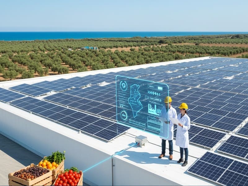 Utilisation de panneaux photovoltaïques dans l'industrie agroalimentaire en Tunisie