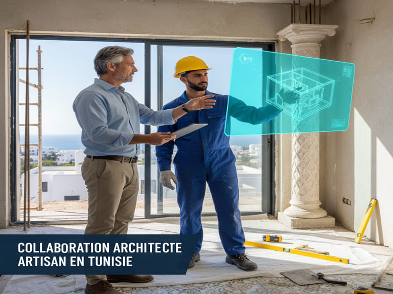 L&rsquo;alliance architecte-artisan : La formule gagnante pour réaliser votre maison de rêve en Tunisie