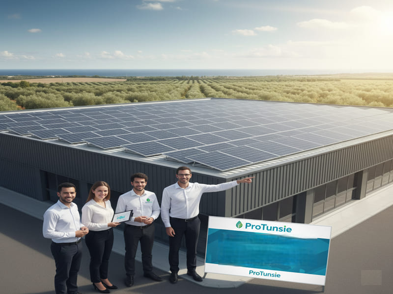 installation photovoltaïque industrielle écoresponsable en Tunisie