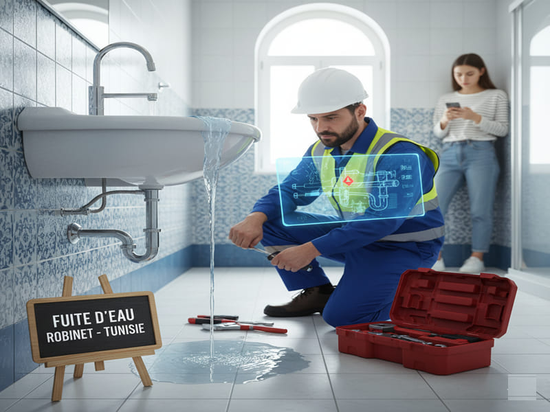 Fuite d&rsquo;eau robinet en Tunisie : Guide complet pour une réparation efficace
