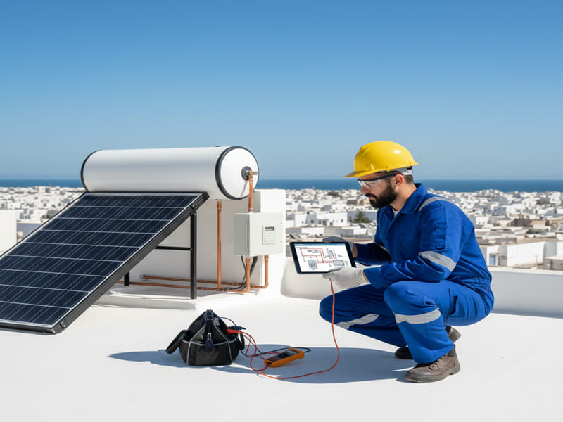 Peut-on coupler un chauffe-eau solaire à un système électrique Tunisie