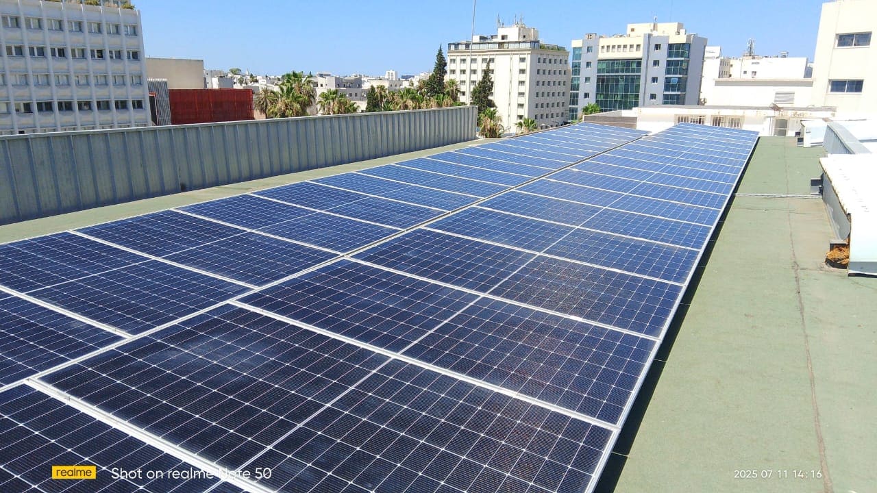 Vue aérienne panneaux