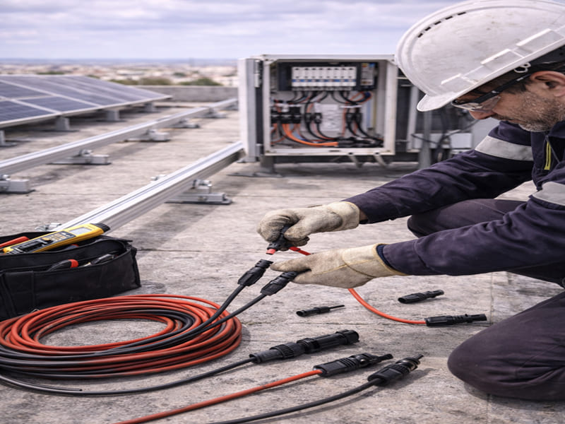 Câblage et connectiques photovoltaïques en Tunisie
