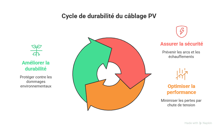 Câblage et connectiques photovoltaïques