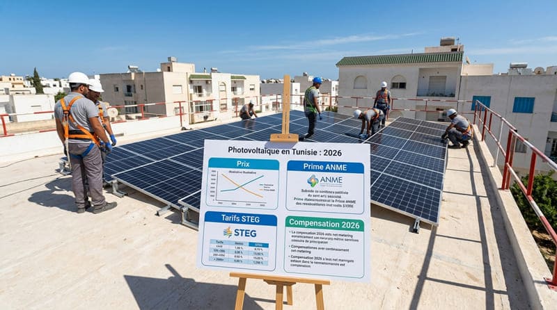 Photovoltaïque Tunisie prix STEG