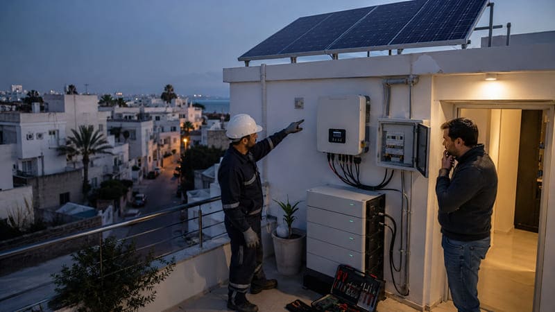 Batteries solaires en Tunisie : une décision de la STEG encore floue face à une crise électrique structurelle