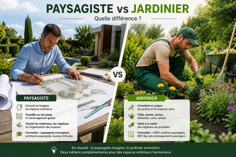 Paysagiste vs jardinier
