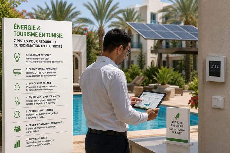Énergie et tourisme en Tunisie : 7 pistes pour réduire la consommation d&rsquo;électricité