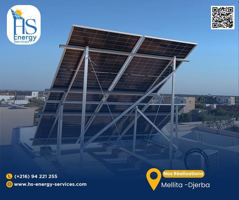 Installation photovoltaïque HS Energy Services à Mellita Djerba
