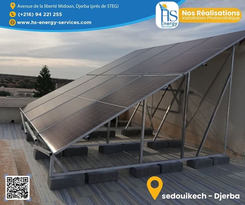 Installation photovoltaïque HS Energy Services à Sedouikech Djerba